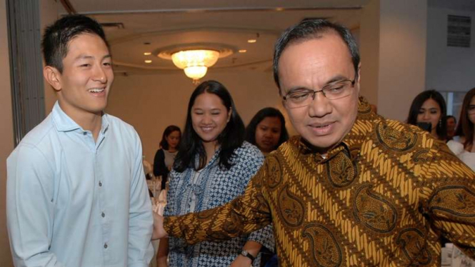 Rio Haryanto bersama Duta Besar RI untuk Kanada, Teuku Faizasyah.
