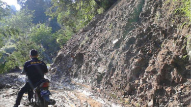 Salah satu lokasi rawan longsor di Garut, Jawa Barat