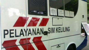 Ilustrasi bus pelayanan SIM keliling.