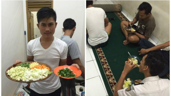 Suasana sahur di mess kru kereta api Parung Panjang