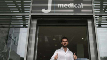 Miralem Pjanic saat tes medis di Juventus