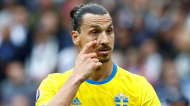 Pemain Timnas Swedia, Zlatan Ibrahimovic.
