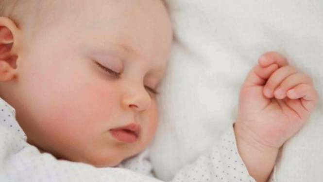 Ilustrasi bayi tidur.