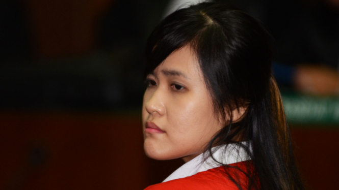 Jessica Kumala Wongso saat menghadiri pesidangan.