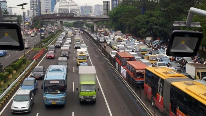 Kemacetan di Jakarta.