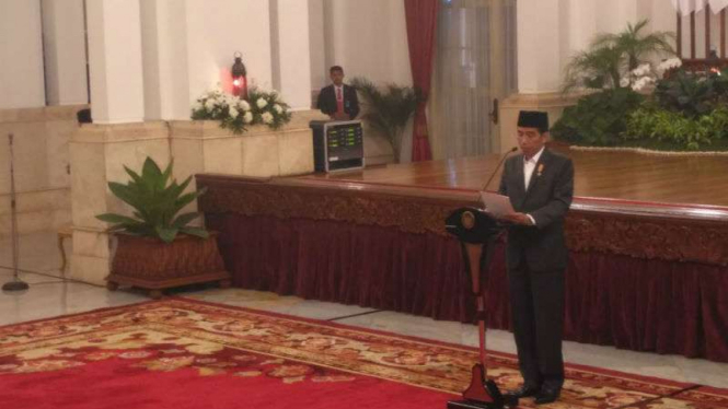 Presiden Joko Widodo di Istana Negara.