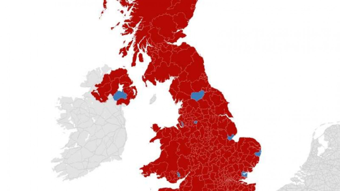 Hasil referendum Brexit yang dirilis Google