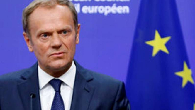 Presiden Uni Eropa, Donald Tusk, memberikan pernyataan, Jumat, 24 Juni 2016.