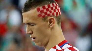 Gaya rambut bintang Kroasia, Ivan Perisic.