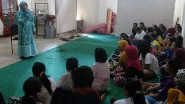 Suasana rumah penampungan infal PT Hadi Jaya di Depok