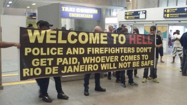 Demonstrasi polisi di Brasil