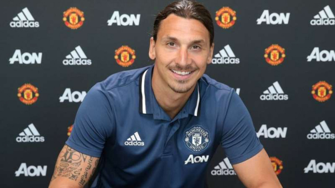Striker Manchester United, Zlatan Ibrahimovic.
