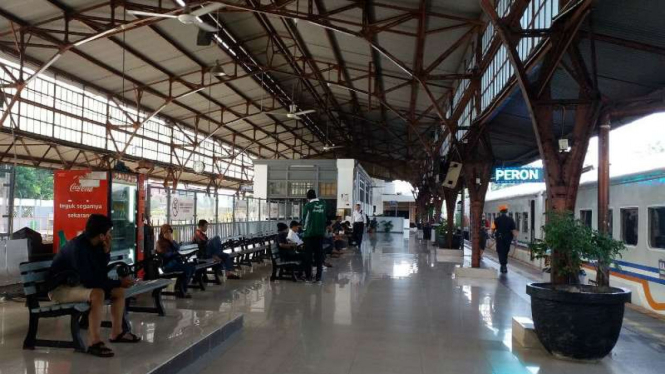 Stasiun Pasar Senen di Jakarta Pusat pada Sabtu, 2 Juli 2016.