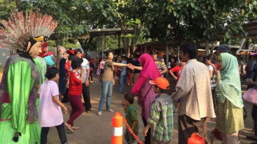 Monas saat libur Lebaran