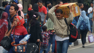 Puncak Arus Balik Lebaran di Terminal Kampung Rambutan