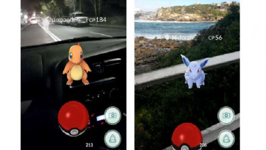 Tampilan game Pokemon Go