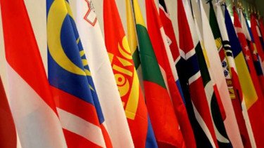 Ilustrasi / Bendera negara-negara anggota ASEM.