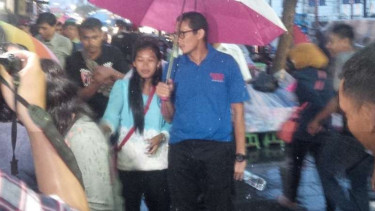 Sandiaga Uno saat blusukan di Kota Tua, Minggu 17 Juli 2016.