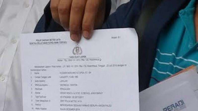 Surat tuntutan orangtua korban vaksin palsu pada RS Elizabeth.