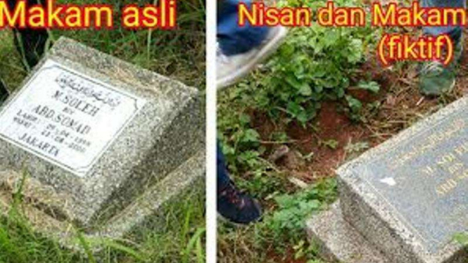 Makam kembar di TPU Kawi-kawi, Johar Baru, Jakarta Pusat