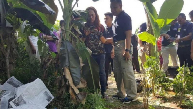 Mayat pria terbakar di Serpong.