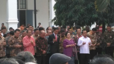 Presiden Joko Widodo saat membuka pameran lukisan koleksi Istana Kepresidenan