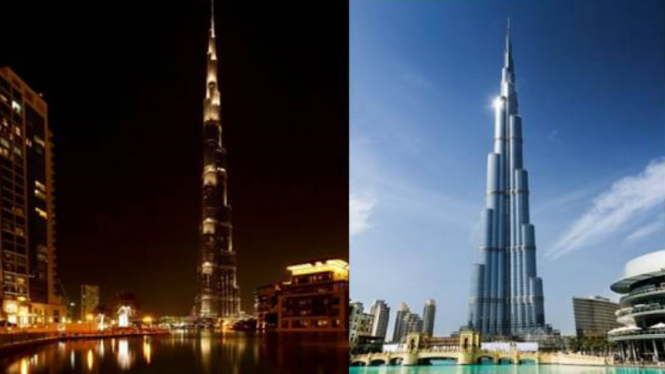 Gedung tertinggi Burj Khalifa, Dubai, UAE