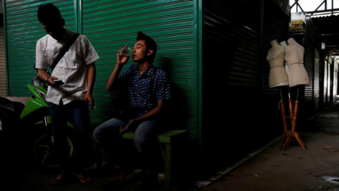 Kios lapak toko tutup di Pasar Tanah Abang