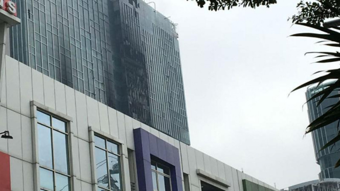 Kondisi Swiss-Belhotel, Kelapa Gading, Jakarta Utara, pascakebakaran.
