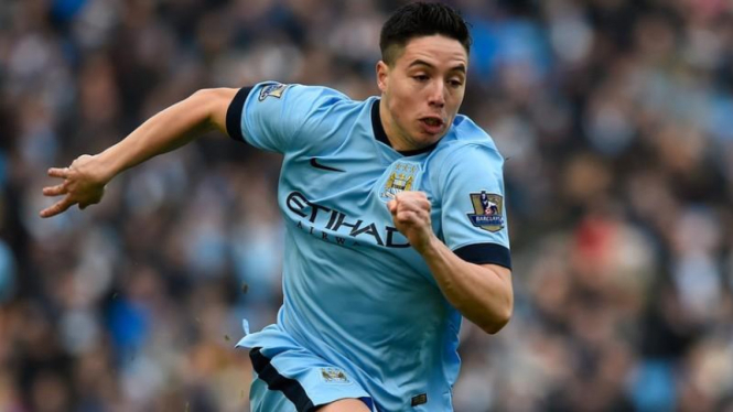 Samir Nasri saat memperkuat Manchester City