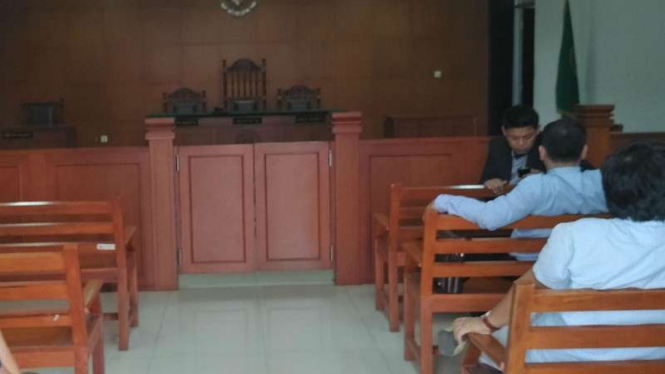 Suasana ruang sidang kasus vaksin palsu.