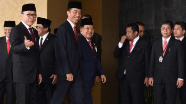 Presiden Joko Widodo sebelum pidato kenegaraan tahunan 2016.