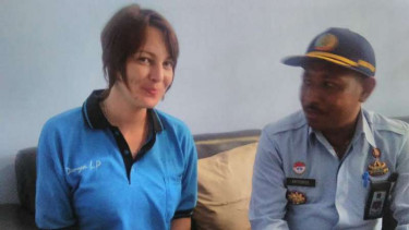 Donya Preston, warga negara Afrika Selatan sebagai narapidana di Lembaga Pemasyarakatan Manado, Sulawesi Utara, pada Selasa, 16 Agustus 2016.