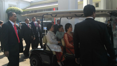 Megawati Soekarnoputri hadiri HUT RI di Istana Merdeka