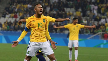 Selebrasi gol Neymar.