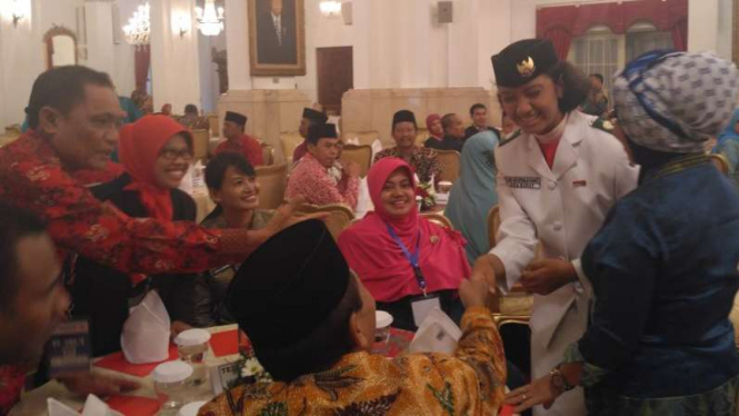 Gloria Natapradja Hamel di Istana Negara, Jakarta, Kamis, 18 Agustus 2016.