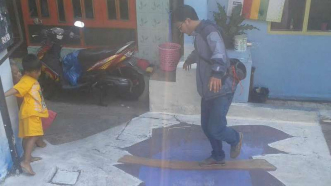 Suasana di Kampung 3 Dimensi atau Kampung Tridi, Malang, Jawa Timur