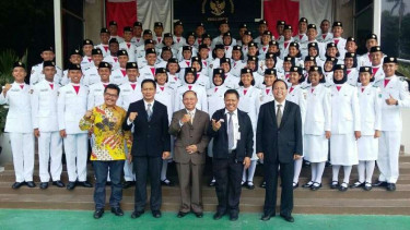 Rombongan Paskibraka Nasional di Malaysia.