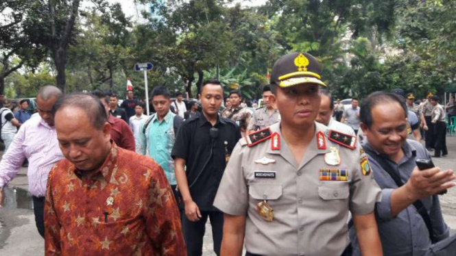Kapolda Metro Irjen Moechgiyarto dan Menristekdikti Mohamad Nasir di Trisakti