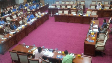 Ilustrasi suasana rapat Komisi I DPR.