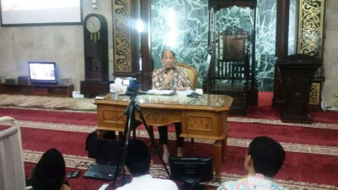 Arcandra Kultum di Masjid Sunda Kelapa.