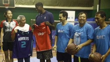 Pebasket NBA, Marvin Williams bertemu dengan para legenda bulutangkis Indonesia