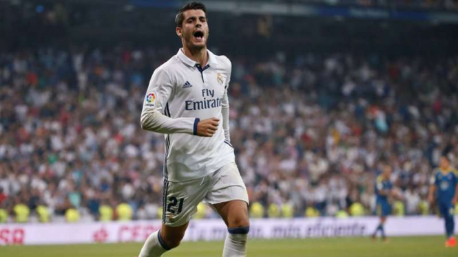 Penyerang Real Madrid, Alvaro Morata.