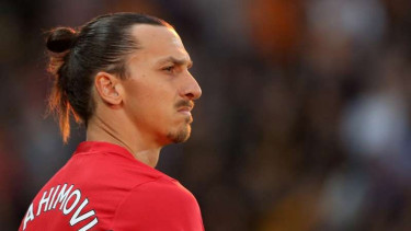 Zlatan Ibrahimovic, penyerang Manchester United.