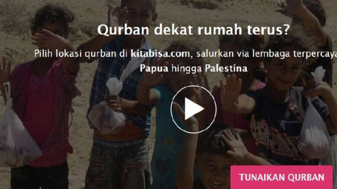 Kurban melalui platform Kitabisa.com