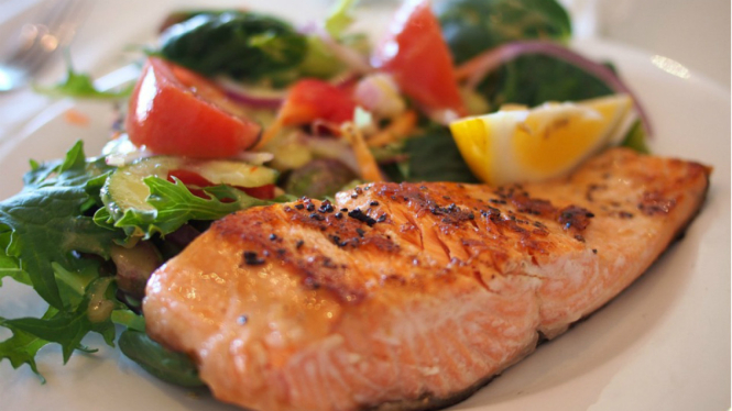 Ilustrasi daging ikan salmon