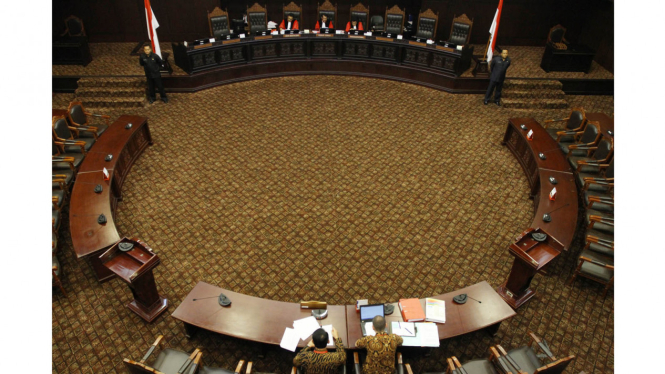 Ahok Ikuti Sidang di Mahkamah Konstitusi.
