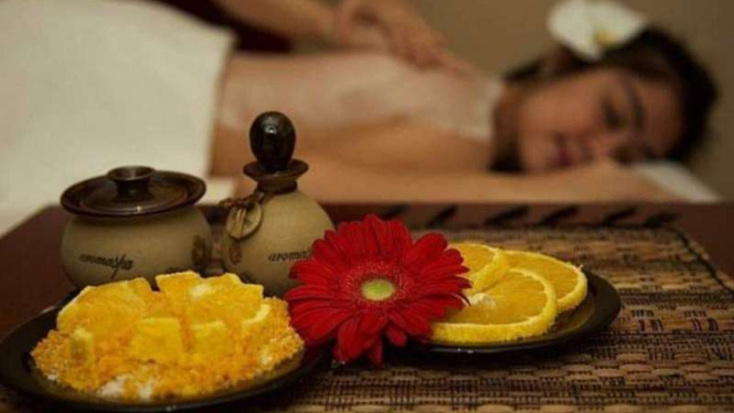 Perawatan spa oranye