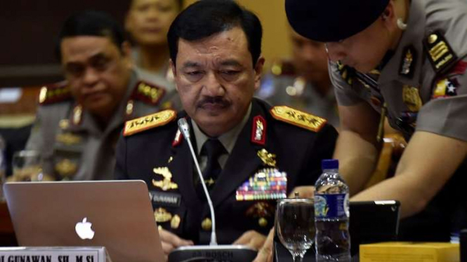 Komjen Budi Gunawan saat menjalani uji kelayakan di Komisi I DPR.