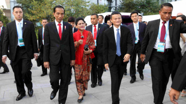 Presiden Joko Widodo dan CEO Alibaba